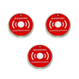 LED warning sticker for window and door
