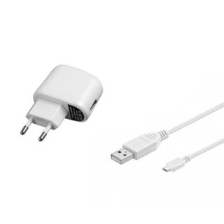 Power supply 5V 2A + USB cable 3m with angled plug (white)