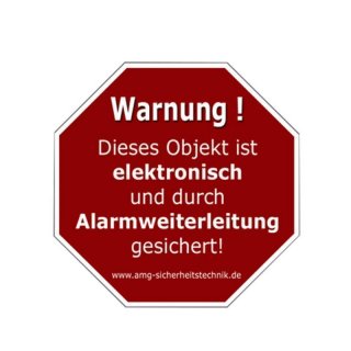 Warning sticker red